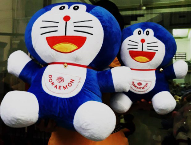 Mèo bông Doraemon xanh nhỏ - Gấu Bông Cần Thơ
